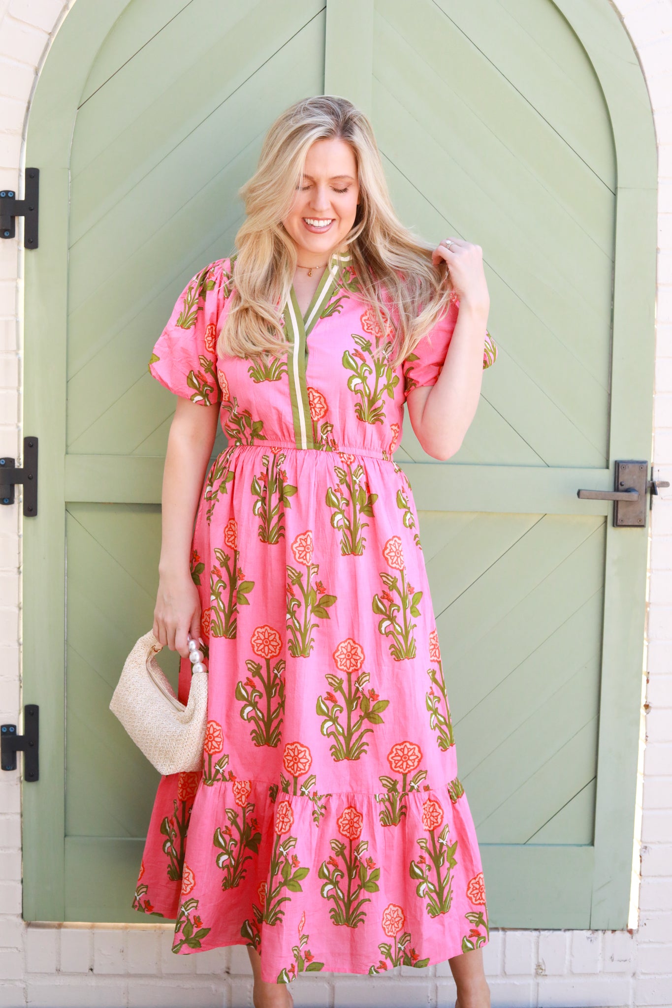 Big Floral Midi Dress