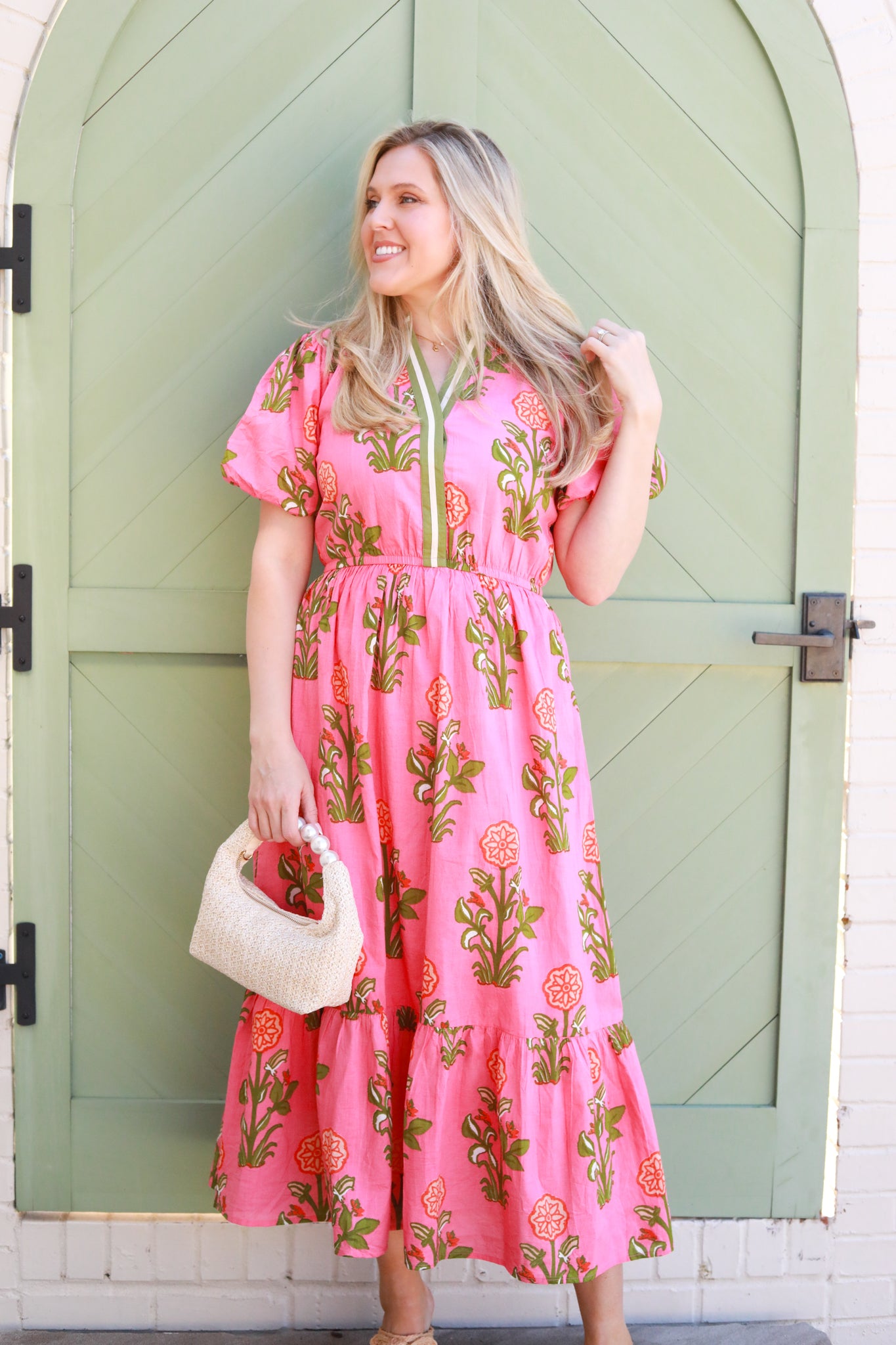 Big Floral Midi Dress