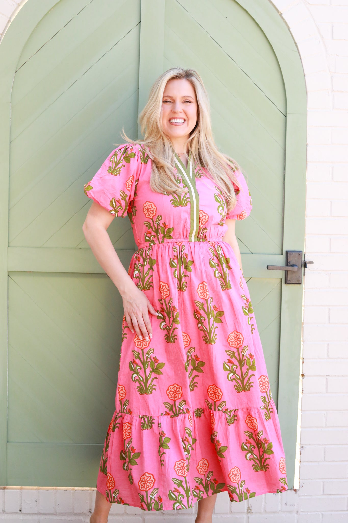 Big Floral Midi Dress