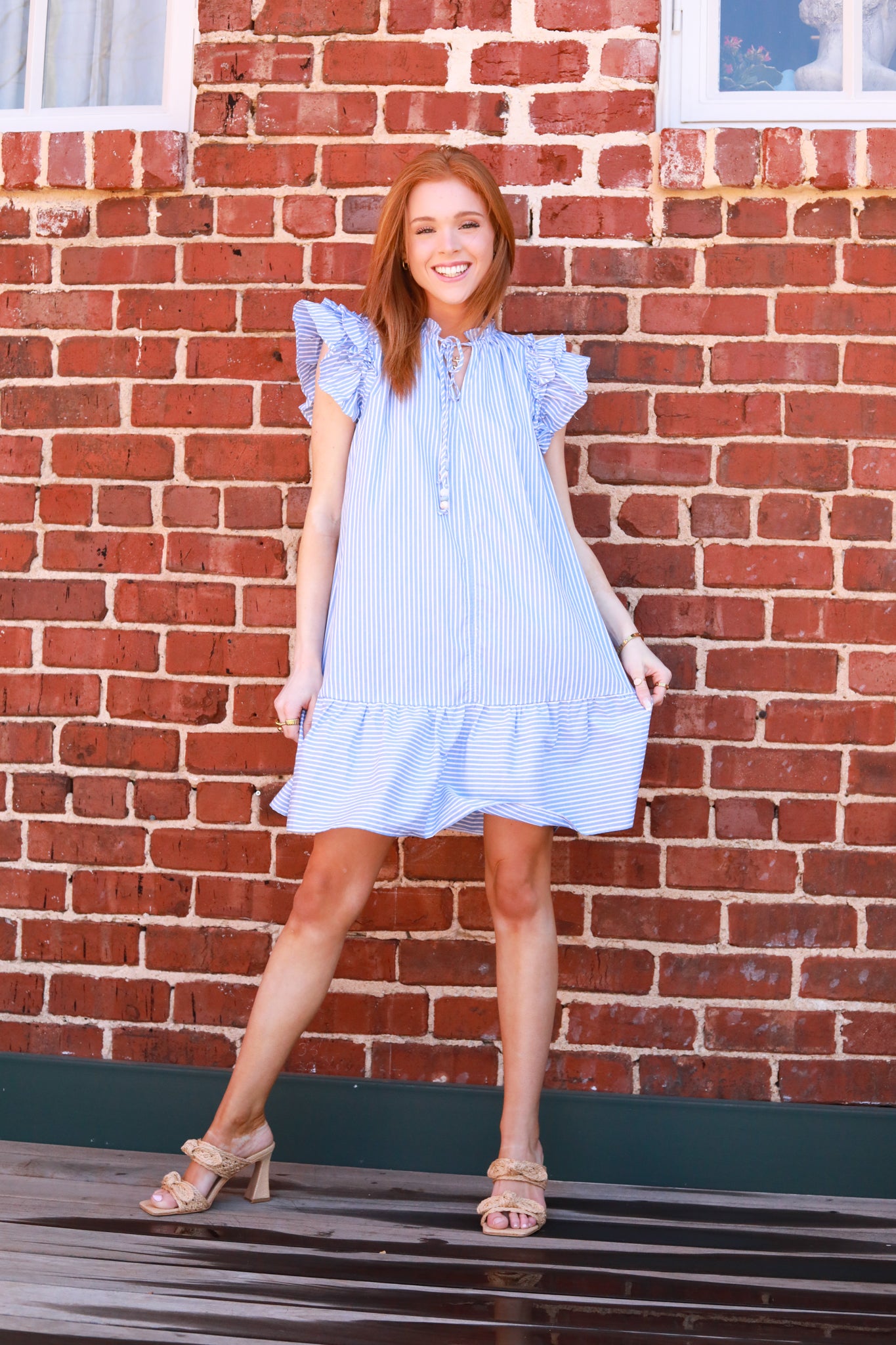 Ruffle Stripe Dress