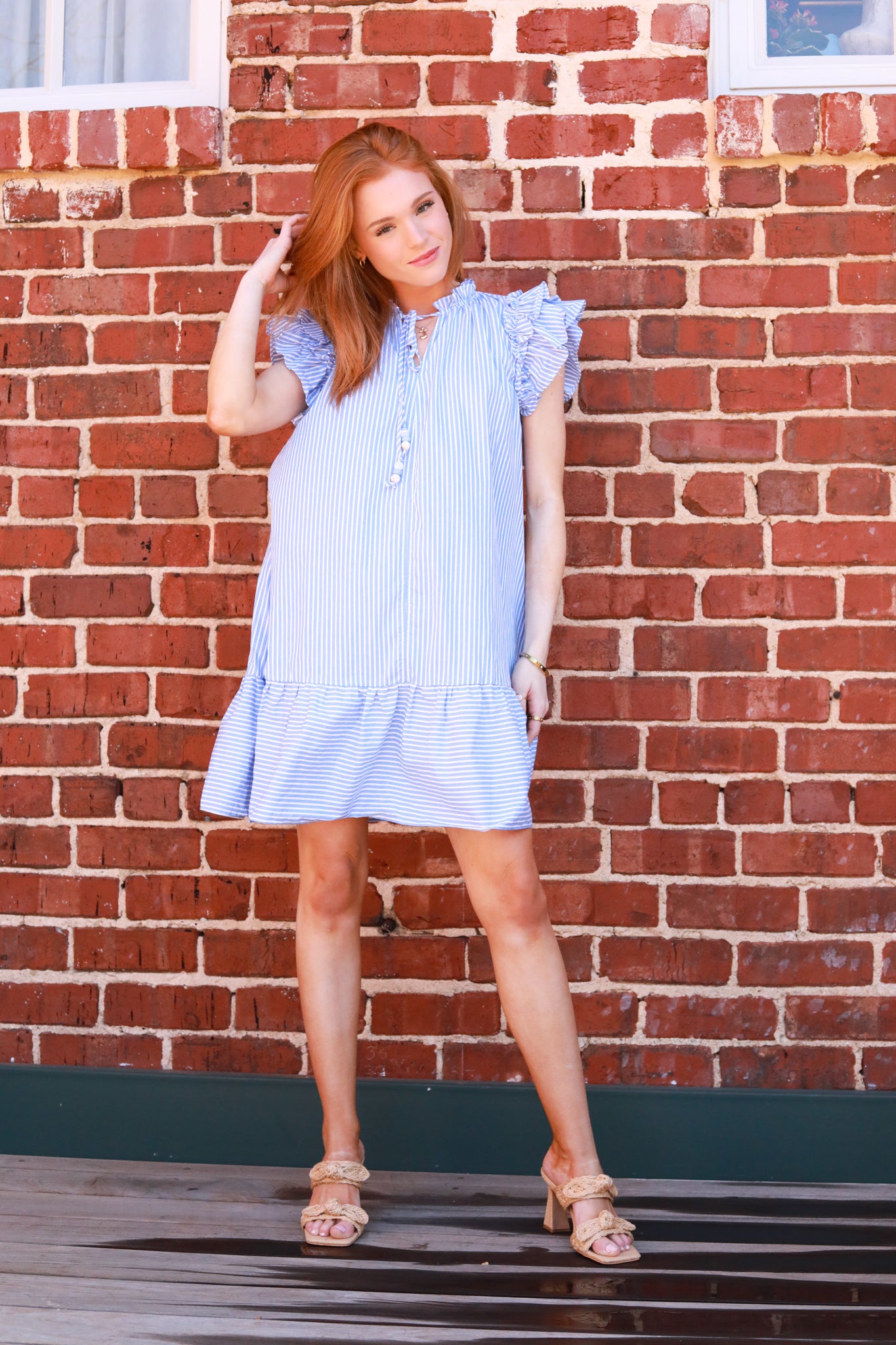 Ruffle Stripe Dress