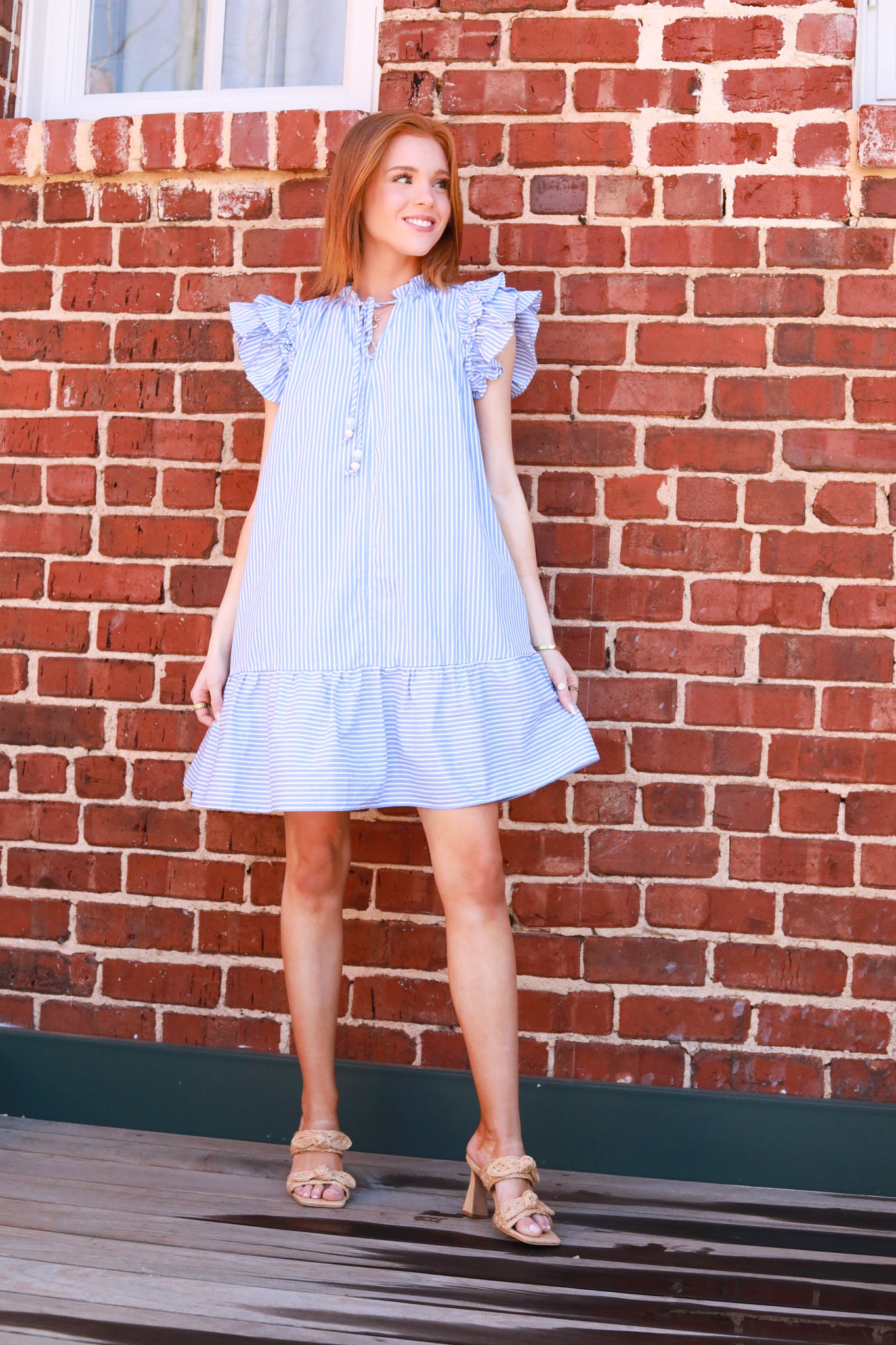 Ruffle Stripe Dress