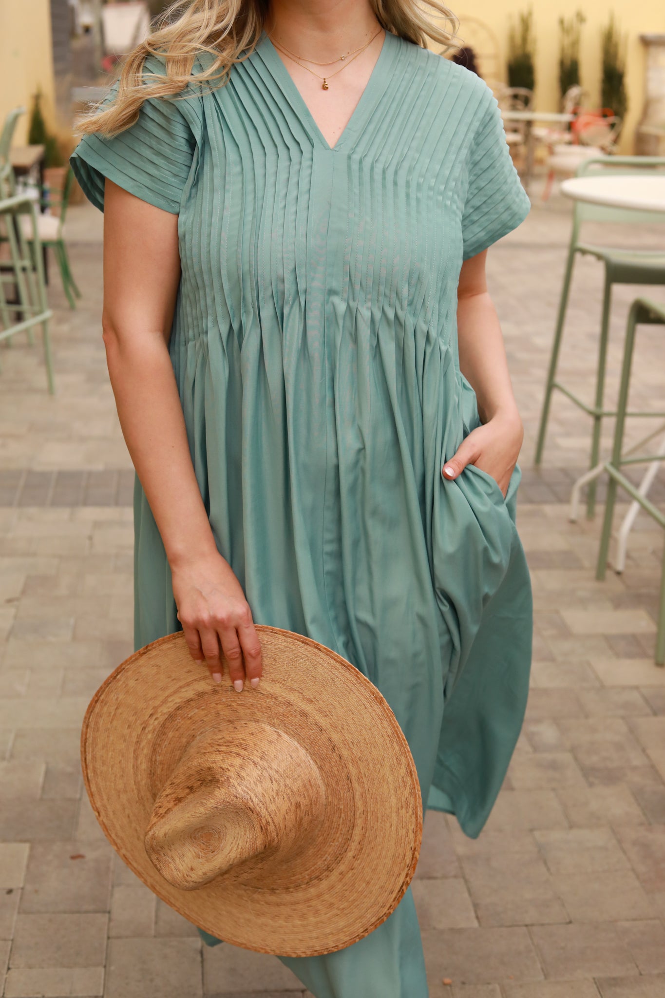 Tiny Tucks Midi Dress