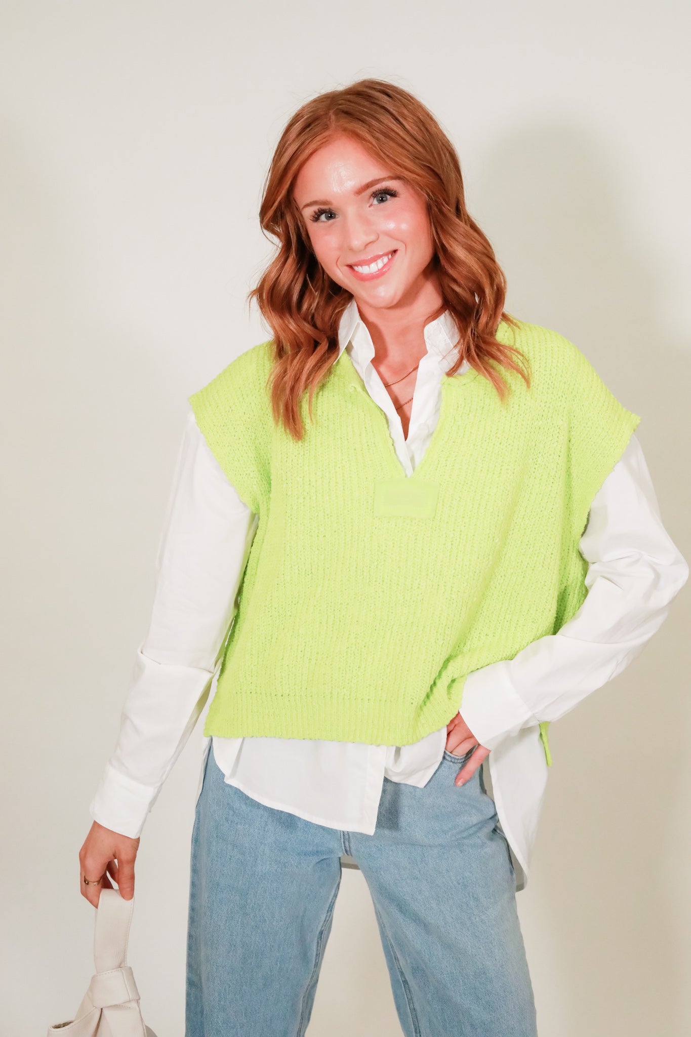 Sleeveless V-Neck Sweater