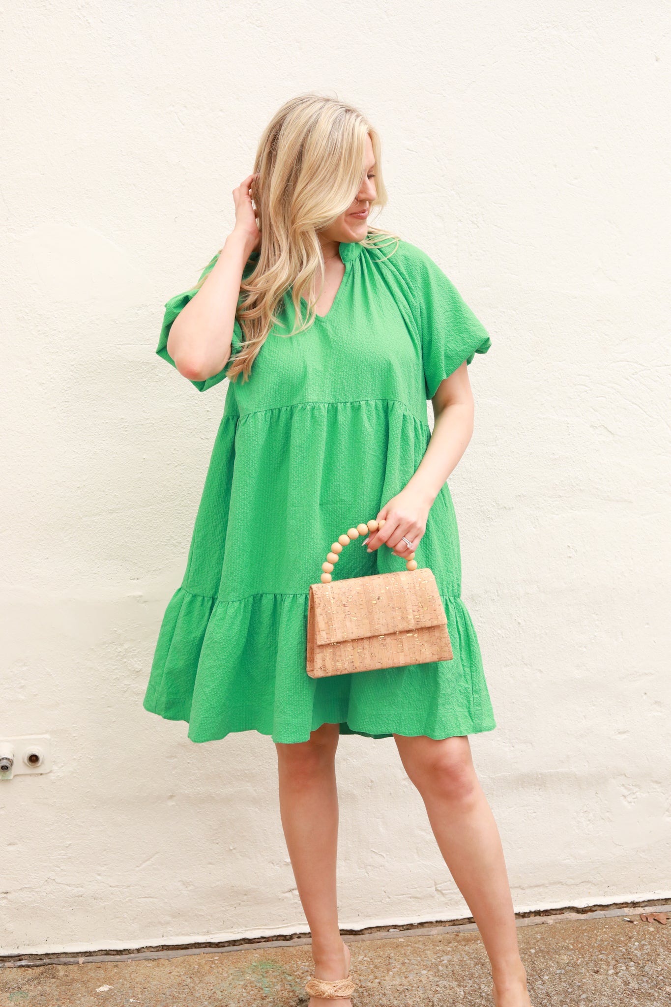 Scallop Hem Babydoll Dress
