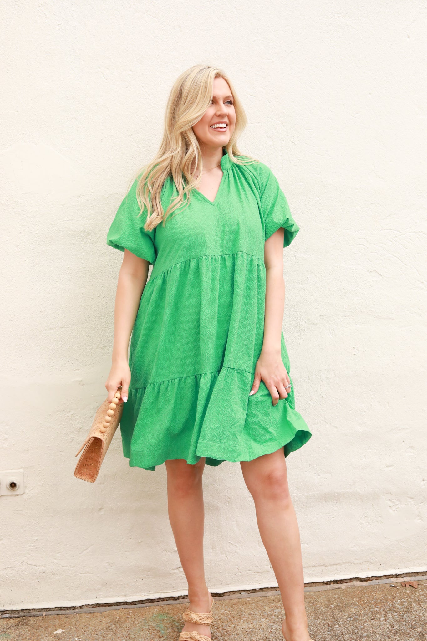 Scallop Hem Babydoll Dress