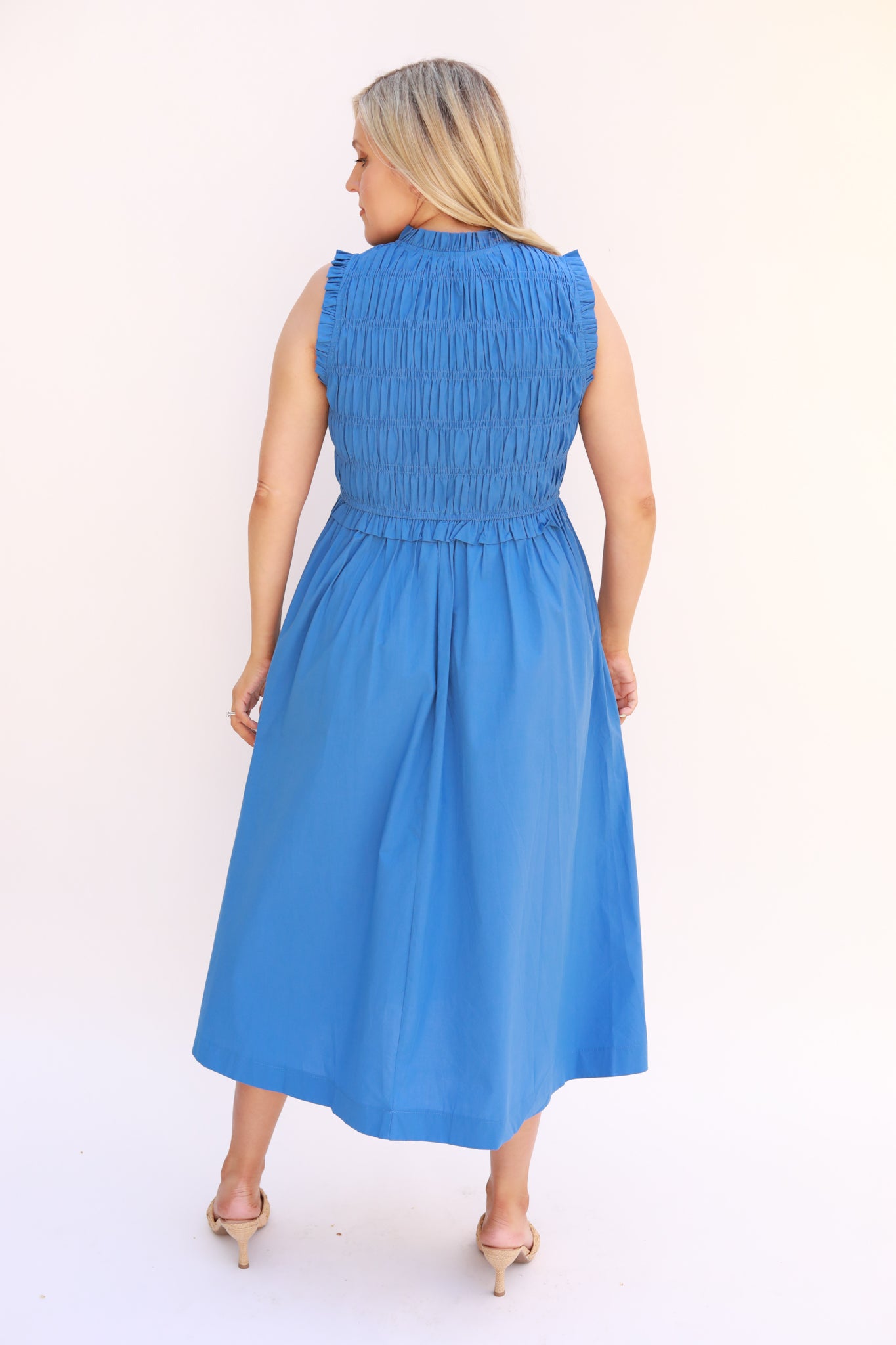 Sleeveless Smocked Dress