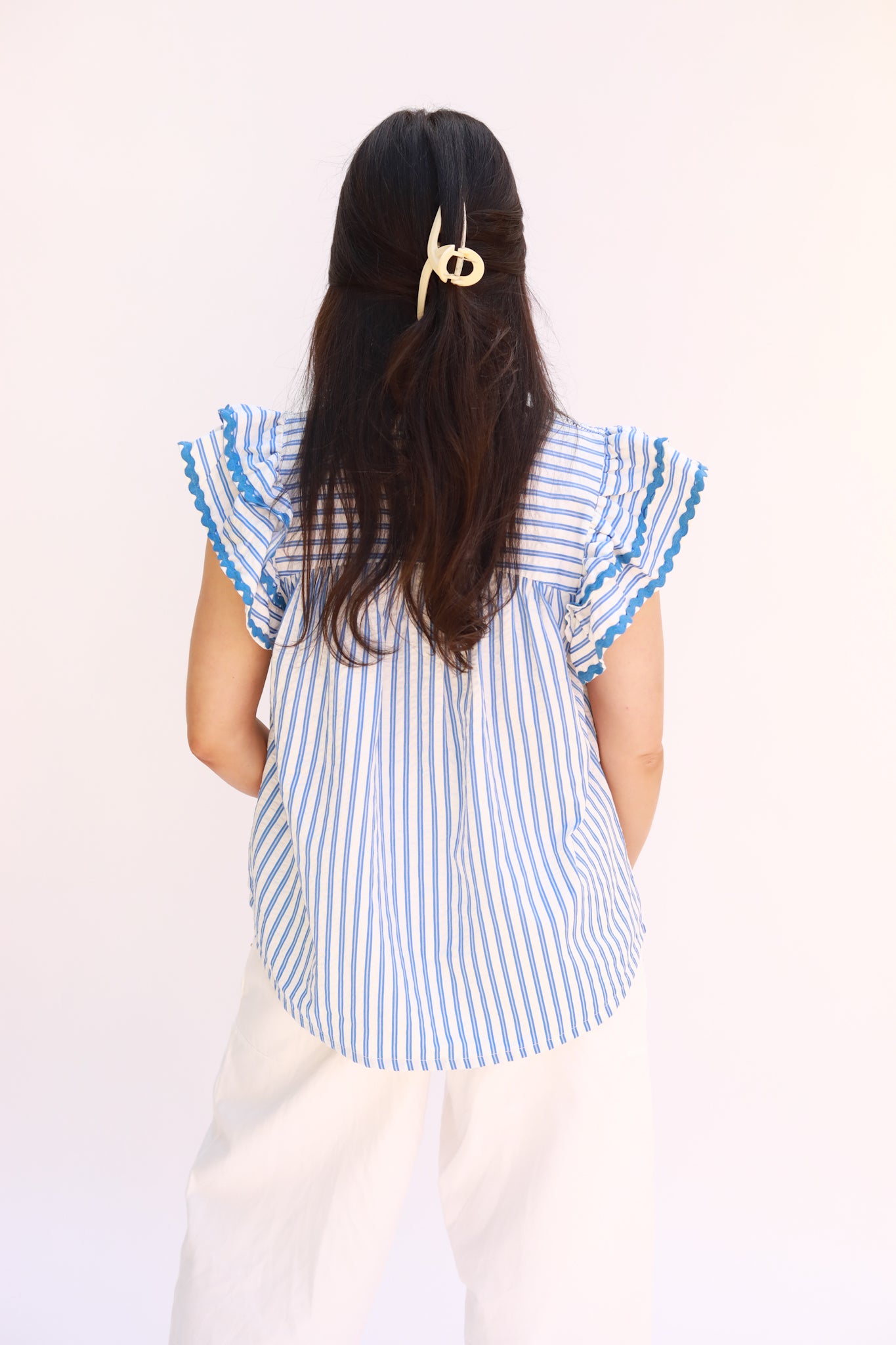 High Yoke Stripe Top