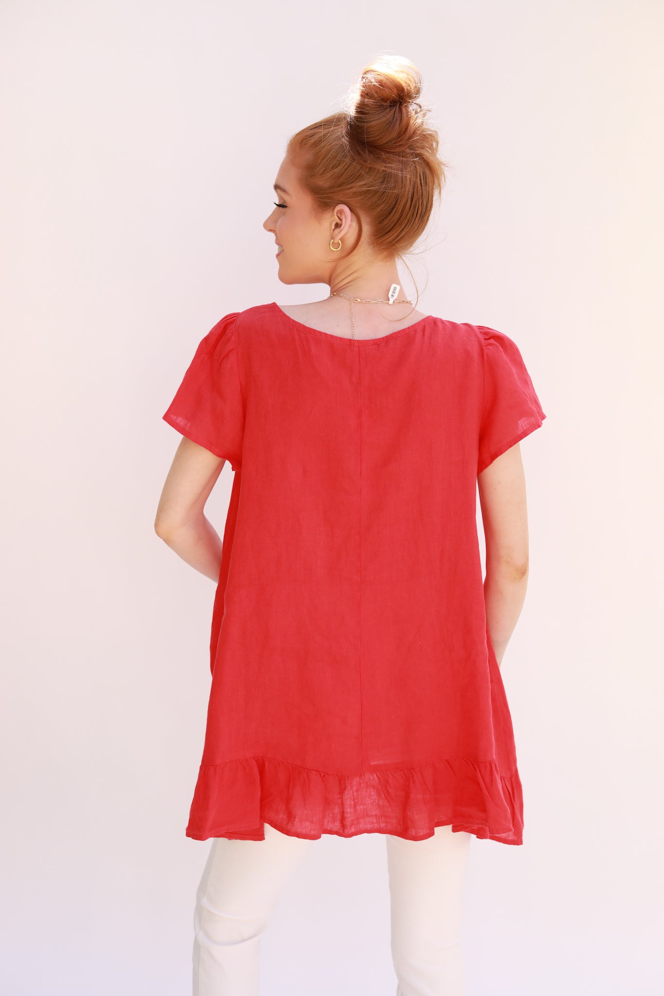 Flutter Sleeve Linen Top